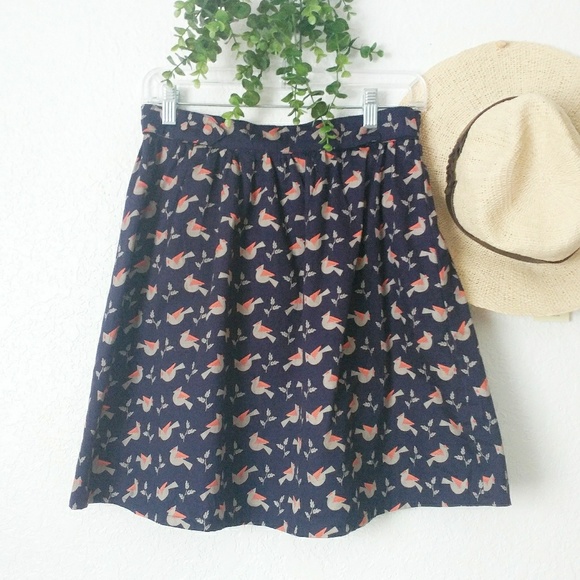 Modcloth Dresses & Skirts - Modcloth Mada Traders Sparrow Bird Mini Skirt S